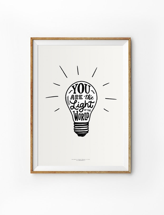 you are the light of the world digital print art poster ideal seasonal gift for friend and family