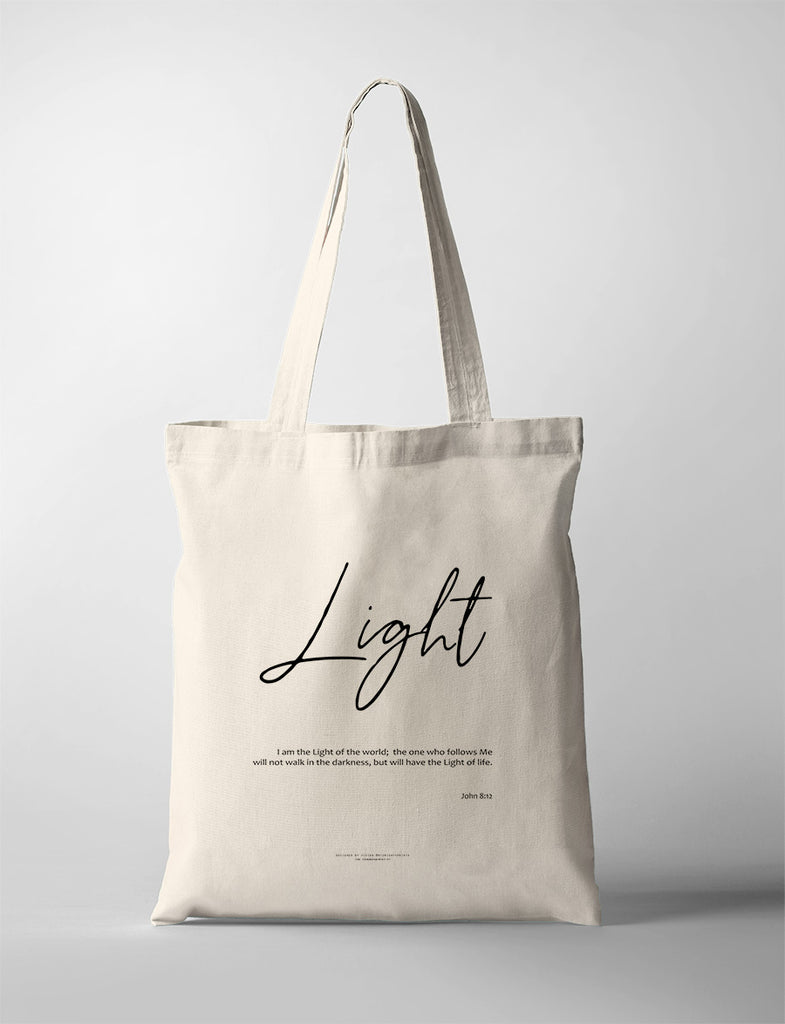 Light of The World {Tote Bag} - tote bag by His Mighty Prints, The Commandment Co , Singapore Christian gifts shop