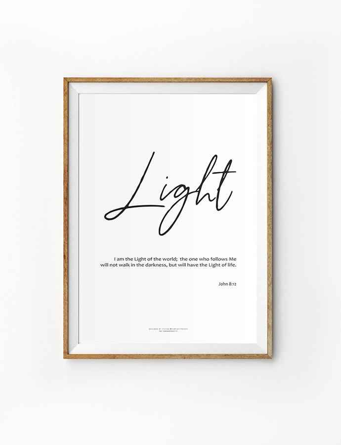 Light of The World {Poster} - Posters by His Mighty Prints, The Commandment Co