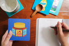 Lion Balm Christian coaster with bold-as-a-lion faith message.