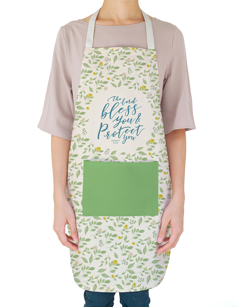 The Lord Bless You and Protect You Christian apron inspired by Numbers 6:24.