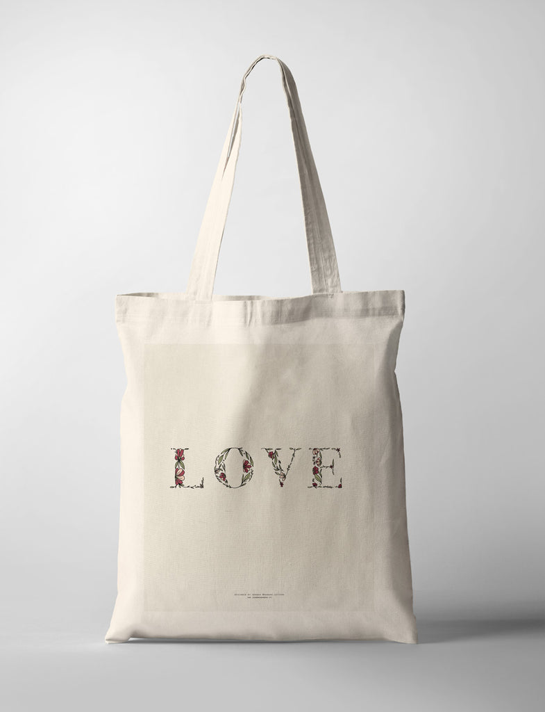 tote bag with beautiful L.O.V.E design