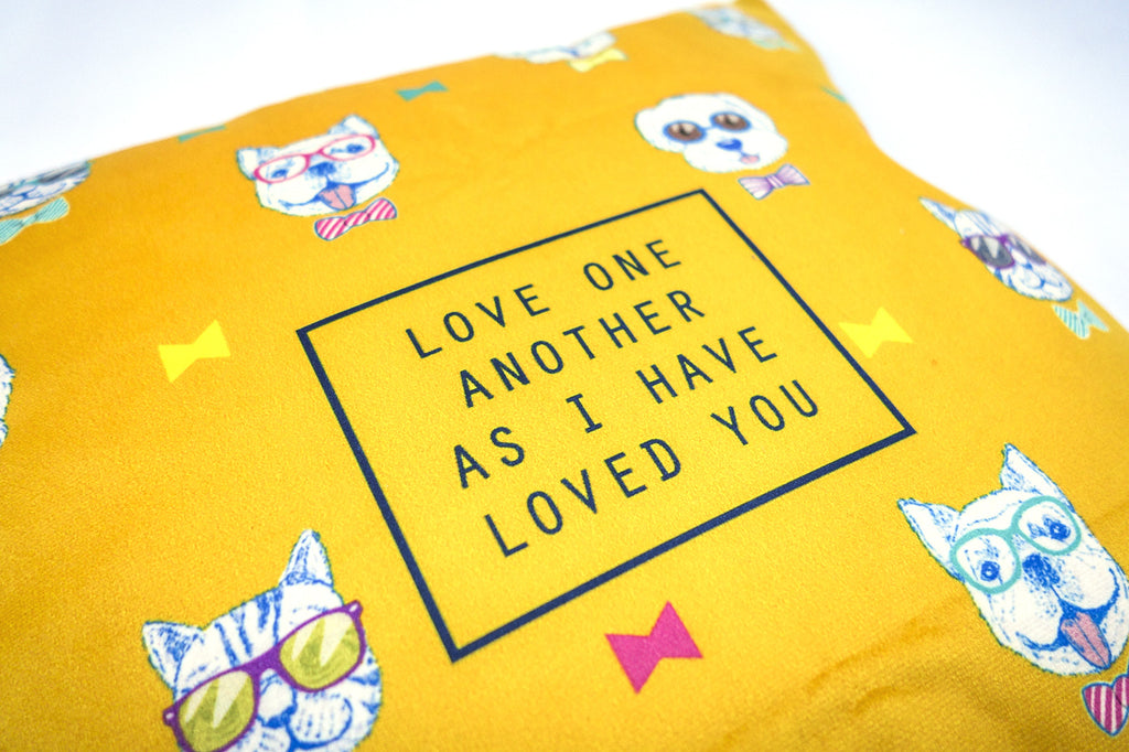 Love One Another {Cushion Cover} - Cushion Covers by The Commandment, The Commandment Co , Singapore Christian gifts shop