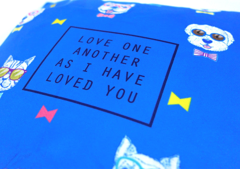 Love One Another {Cushion Cover} - Cushion Covers by The Commandment, The Commandment Co , Singapore Christian gifts shop