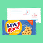 Love More Chocolate Chip Biscuit LOVE SUPERMARKET Christian card inspired by Mark 12:30–31.