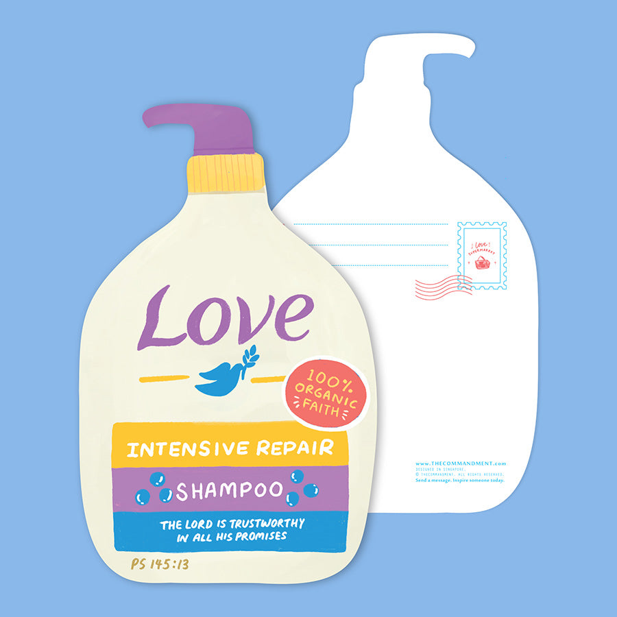 Love Shampoo {LOVE SUPERMARKET Card} - Cards by The Commandment Co, The Commandment Co , Singapore Christian gifts shop