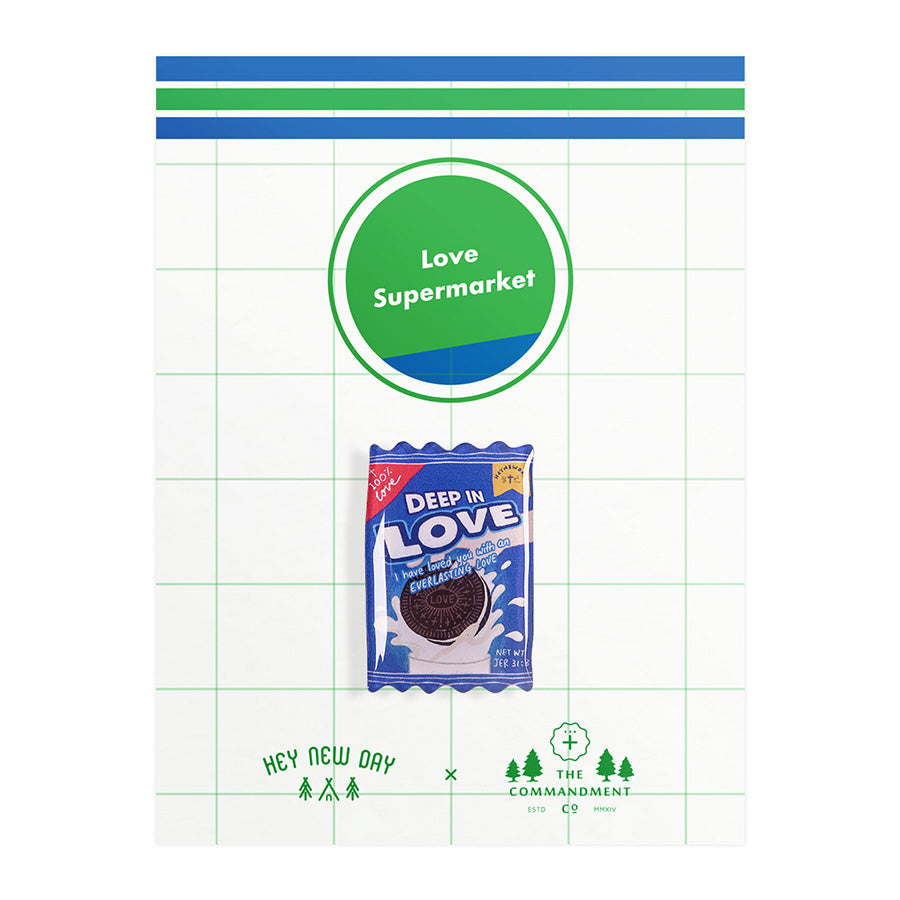 Deep In Love Biscuit {LOVE SUPERMARKET Pins} - Accessories by Hey New Day, The Commandment Co , Singapore Christian gifts shop