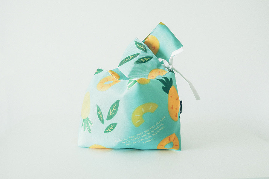 Tropical Pineapple - Prosper In All Things {Lunch Bag} - lunch bag by The Commandment Co, The Commandment Co , Singapore Christian gifts shop
