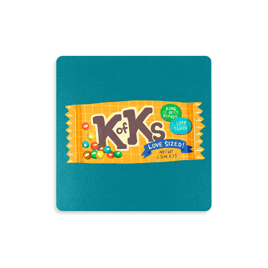 King of Kings Colorful Chocolate | Coasters {LOVE SUPERMARKET} - coasters by The Commandment Co, The Commandment Co , Singapore Christian gifts shop