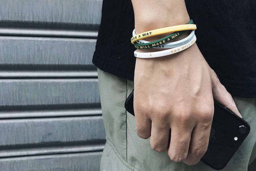 God will Make a Way {Rubber Wristband} - verse band by The Commandment Co, The Commandment Co , Singapore Christian gifts shop