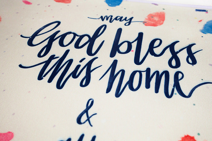 May God Bless This Home & All Who Enter {Door Mat} - door mat by The Commandment Co, The Commandment Co , Singapore Christian gifts shop