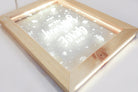 Christian LED table night light with wooden frame