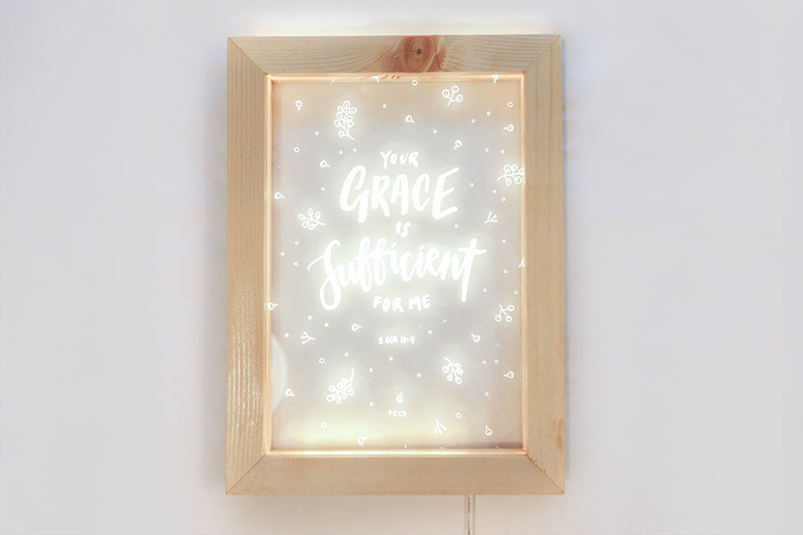 Wooden frame and acrylic insert LED night light