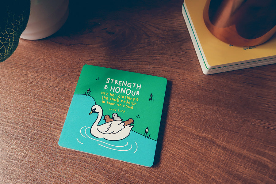 Strength and Honour {Coasters} - coasters by The Commandment Co, The Commandment Co , Singapore Christian gifts shop