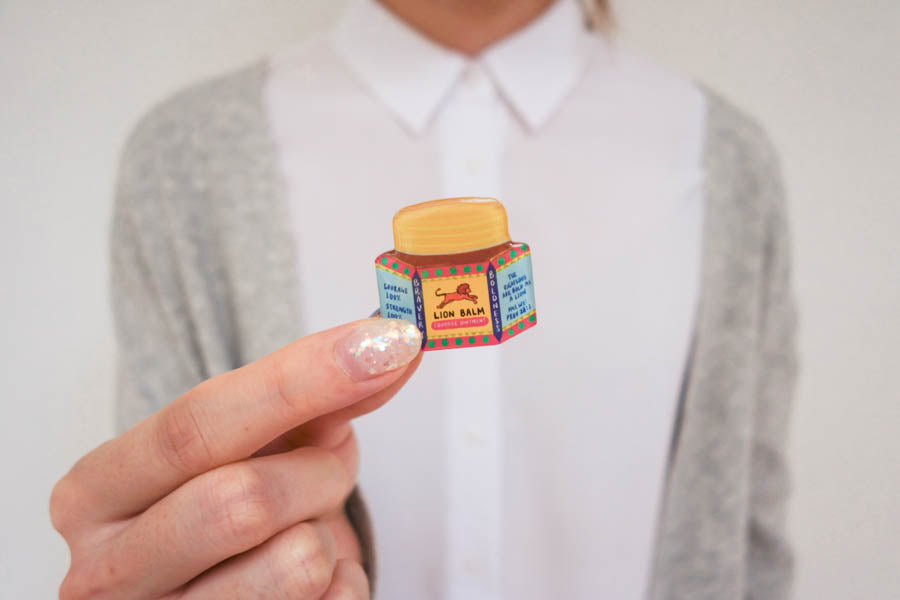 Lion Balm {LOVE SUPERMARKET Pins} - Accessories by Hey New Day, The Commandment Co , Singapore Christian gifts shop