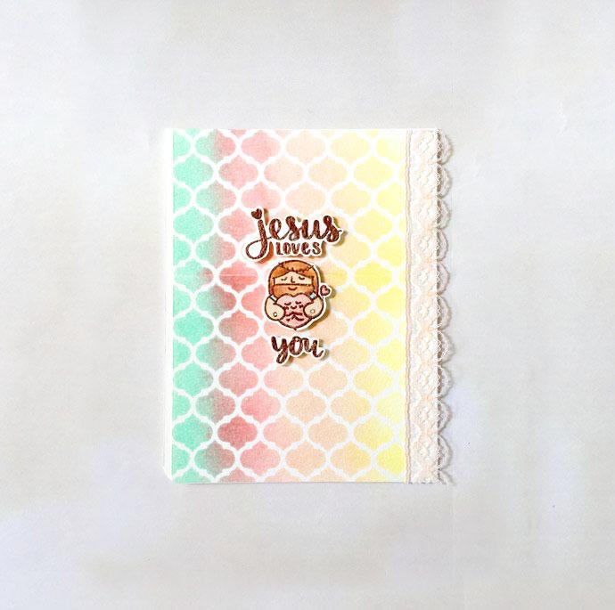 artwork card with stamp