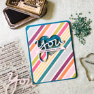 DIY Cards made by stamping the word 'YOU'