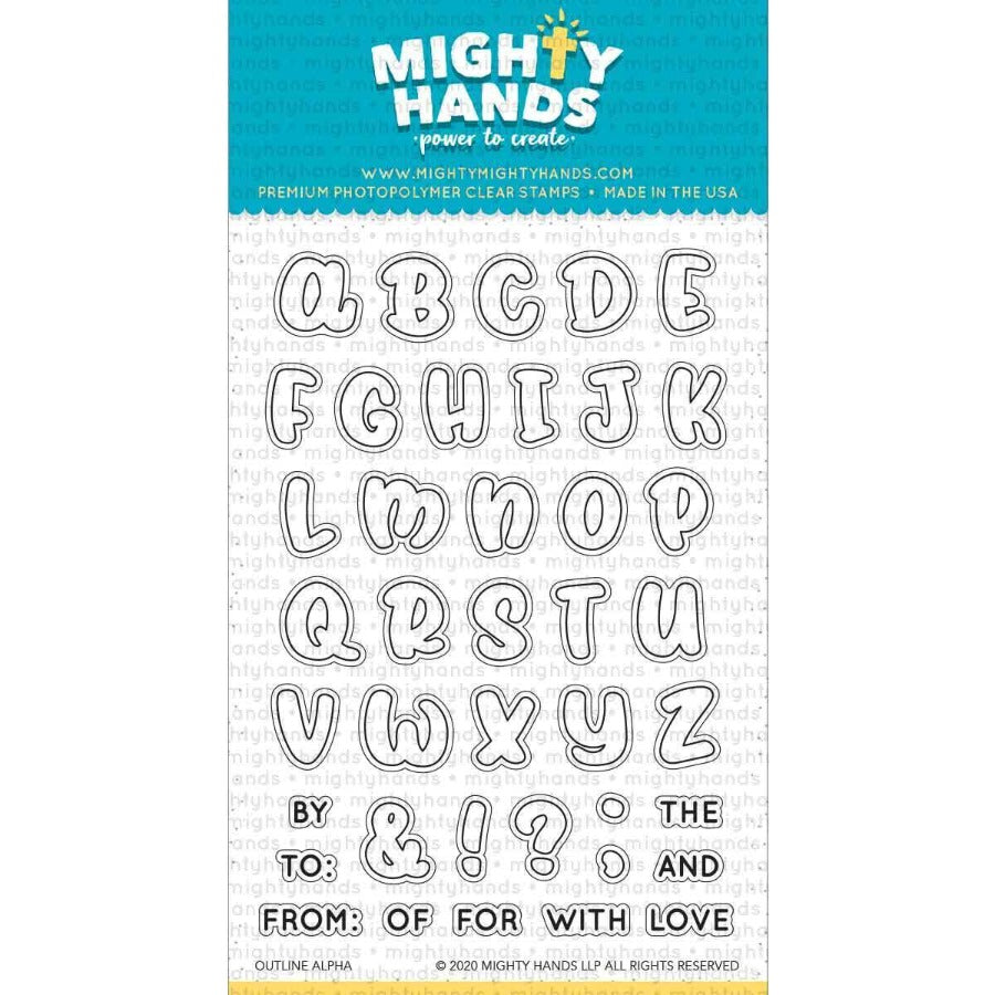 Outline Alpha {Stamp} - Stamps by Mighty Hands, The Commandment Co