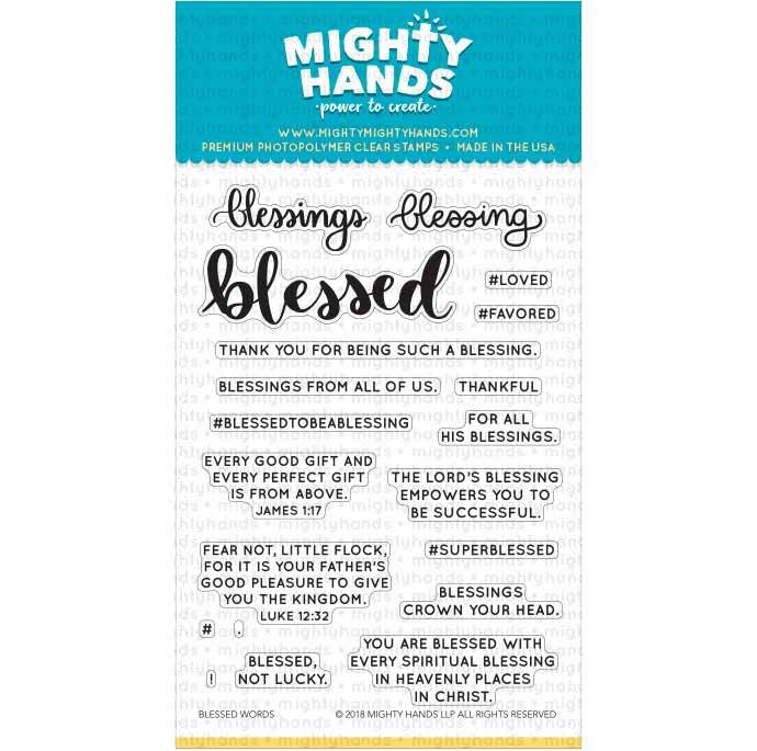 Blessed Words {Stamp} - Stamps by Mighty Hands, The Commandment Co