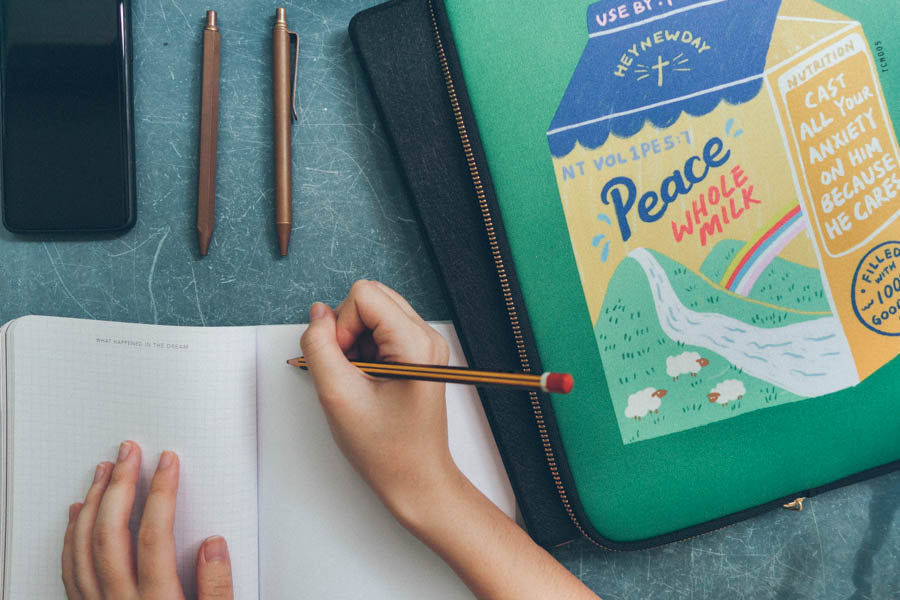 Peace Whole Milk | Laptop Sleeve {LOVE SUPERMARKET} - Laptop Sleeve by The Commandment Co, The Commandment Co , Singapore Christian gifts shop