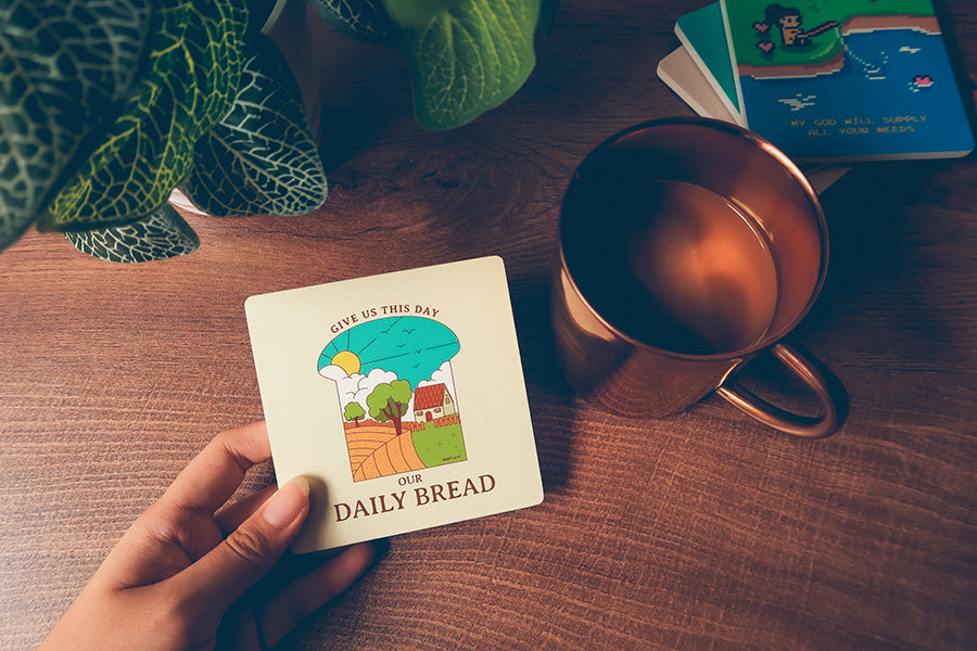 Our Daily Bread {Coasters} - coasters by The Commandment Co, The Commandment Co , Singapore Christian gifts shop
