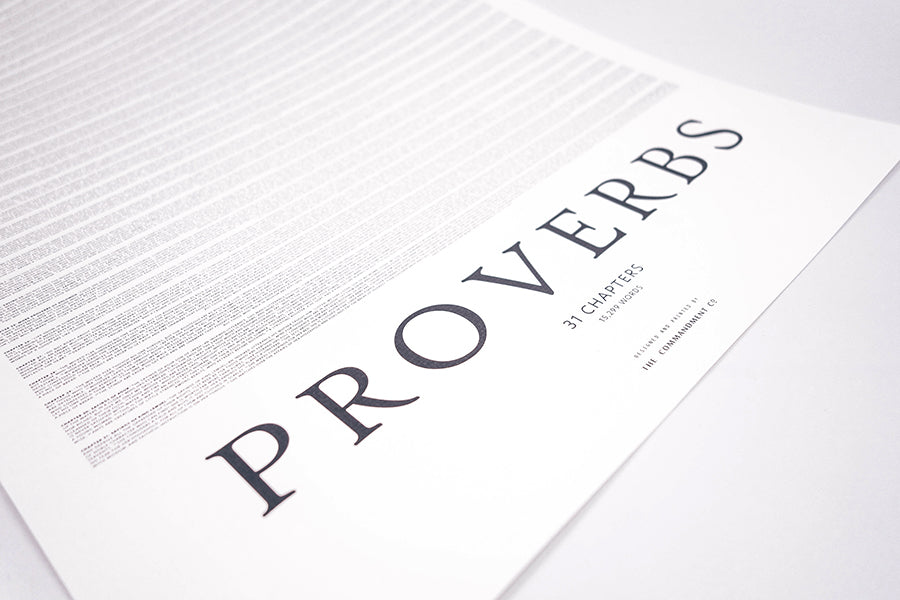 Book of Proverbs {Poster} - Posters by The Commandment Co, The Commandment Co , Singapore Christian gifts shop