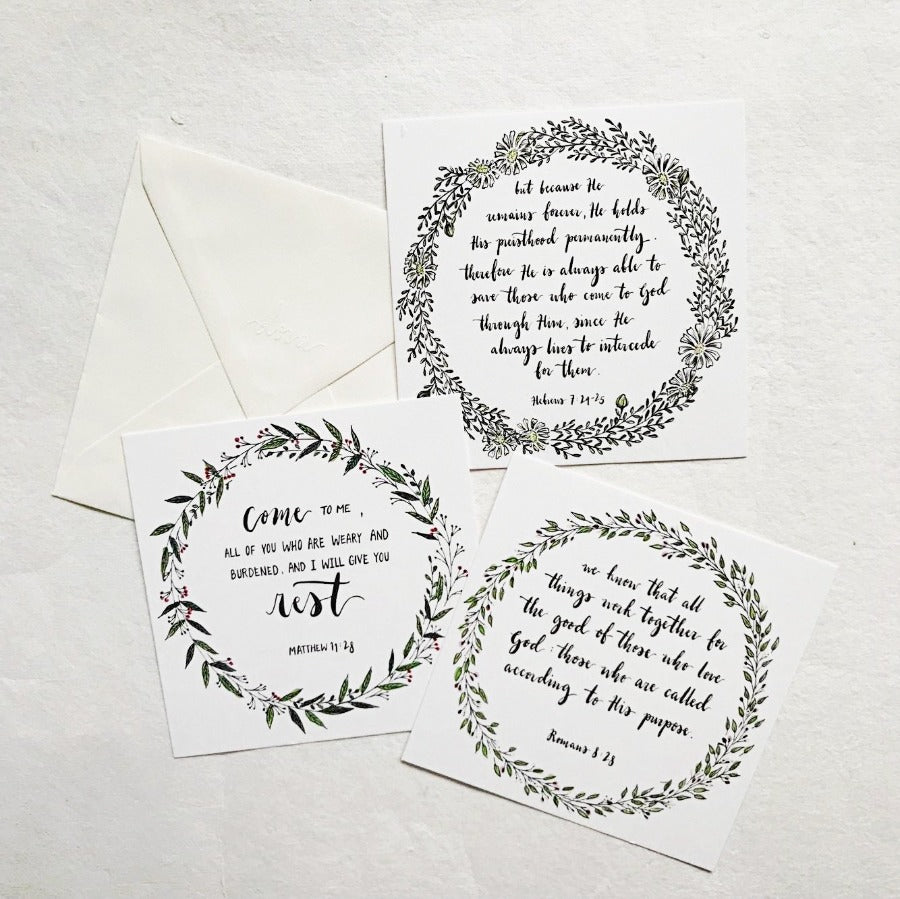 I Will Give You Rest Matthew 11:18 | Greeting Cards - Cards by Dora Prints, The Commandment Co , Singapore Christian gifts shop