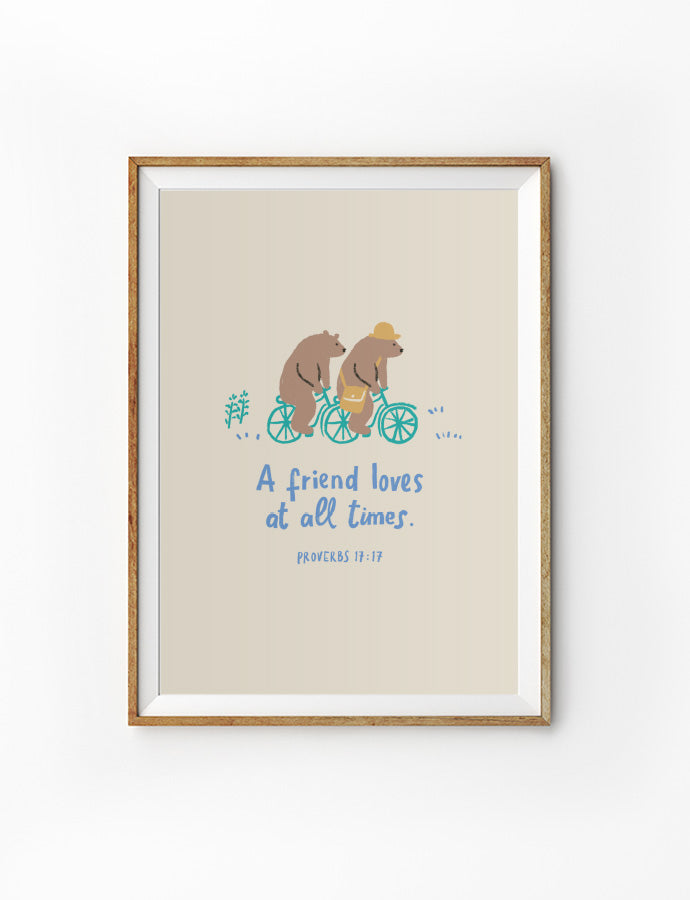 A Friend Loves At All Times {Poster} - Posters by YMI, The Commandment Co