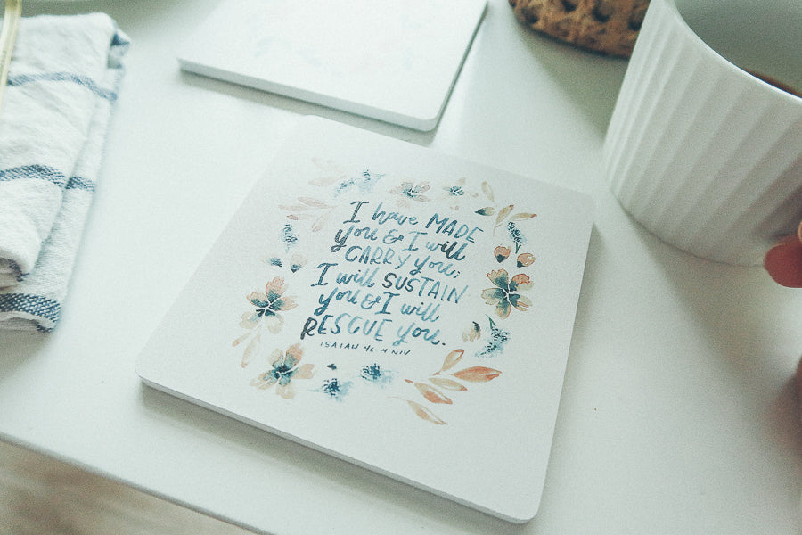 I Have Made You And I Will Carry You {Coaster} - coasters by Love That Letters, The Commandment Co , Singapore Christian gifts shop