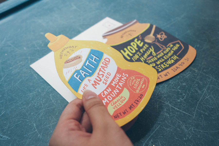 Faith Mustard Sauce {LOVE SUPERMARKET Card} - Cards by The Commandment Co, The Commandment Co , Singapore Christian gifts shop
