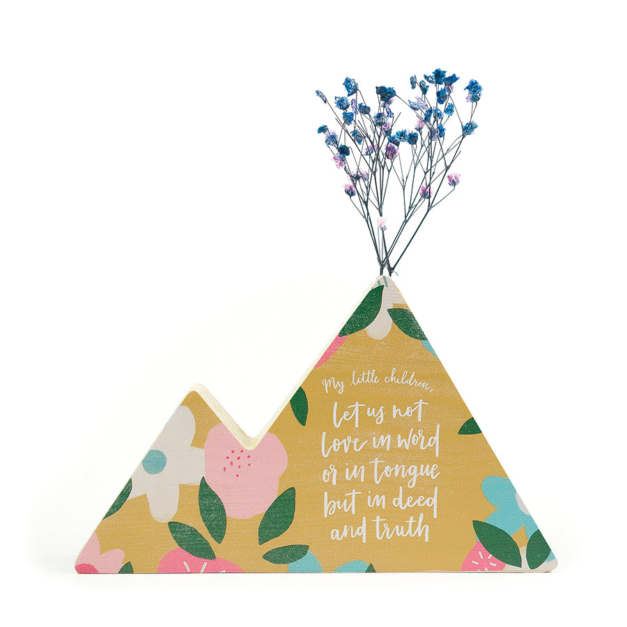 Love In Deed And Truth {Mountain Vase} - by The Commandment Co, The Commandment Co , Singapore Christian gifts shop