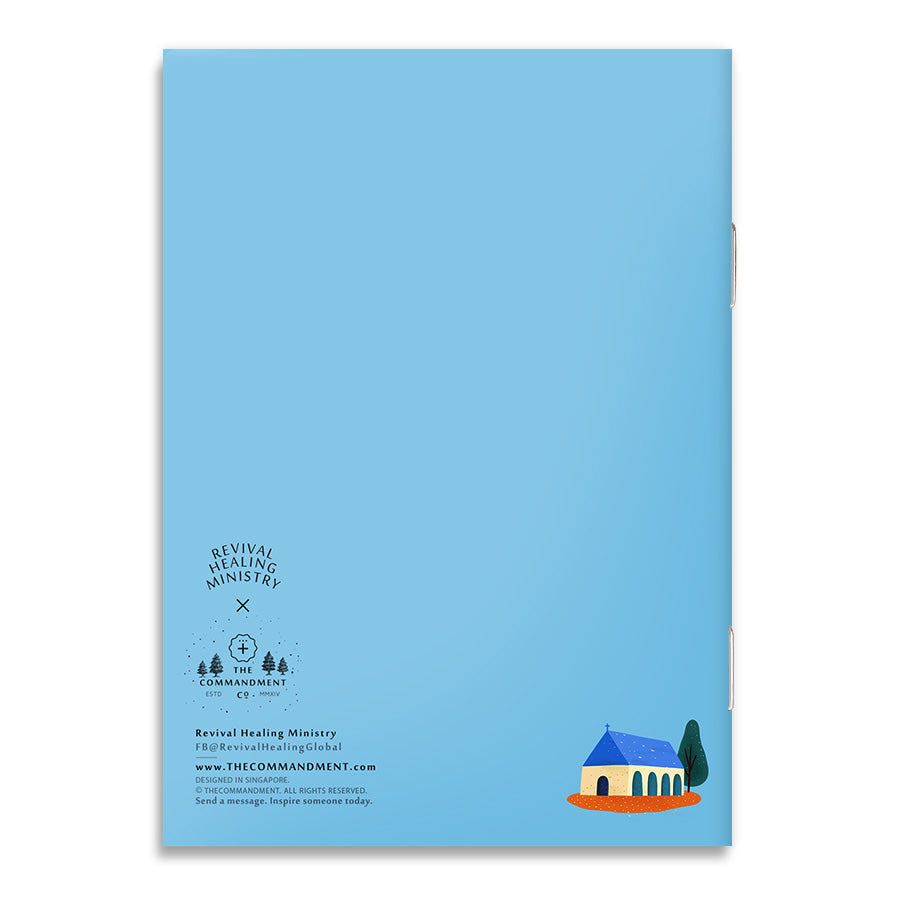 Back cover of My Peace I Give You A6 Christian notebook.
