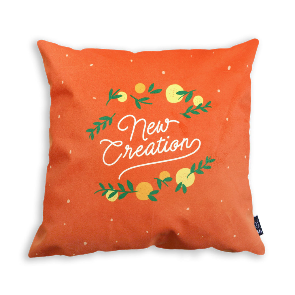 In Christ He Is A New Creation {Cushion Cover} - Cushion Covers by The Commandment Co, The Commandment Co , Singapore Christian gifts shop