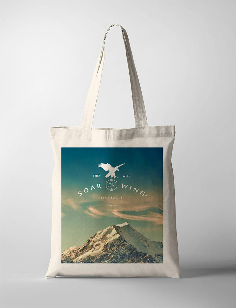 They Will Soar On Wings Like Eagle {Tote Bag} - tote bag by The Commandment Co, The Commandment Co , Singapore Christian gifts shop