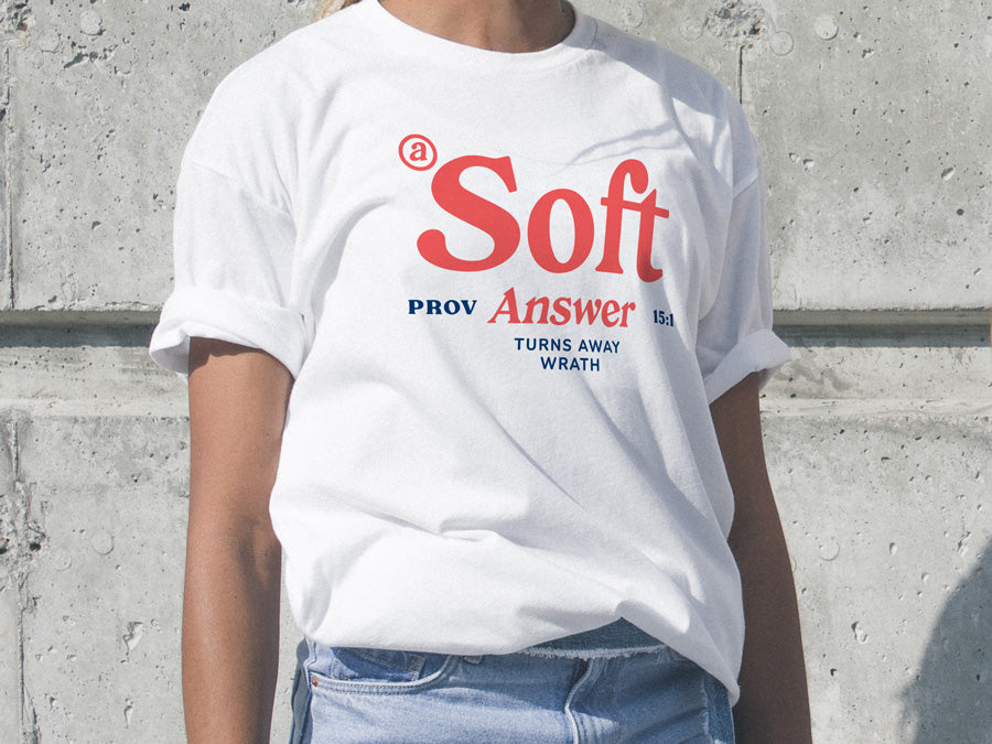 A Soft Answer {T-shirt} - T-shirt by The Commandment, The Commandment Co , Singapore Christian gifts shop