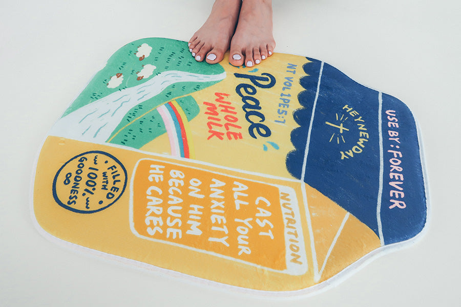 Peace Whole Milk {Door Mat} - door mat by The Commandment Co, The Commandment Co , Singapore Christian gifts shop