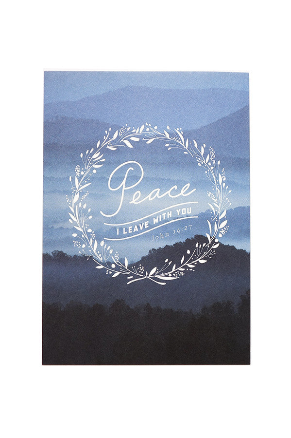 Peace I leave with you | encouragement and comforting bible greeting cards