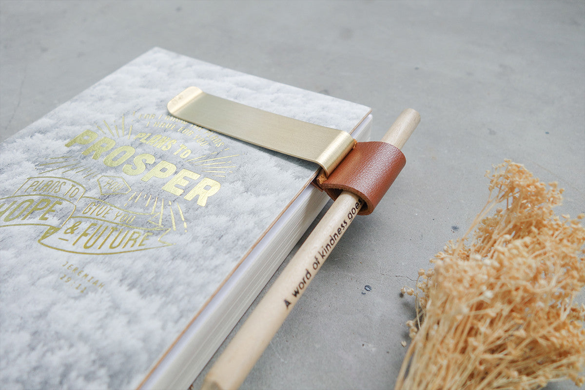 Brass Pen Holder - Notebook - Notebooks by The Commandment, The Commandment Co