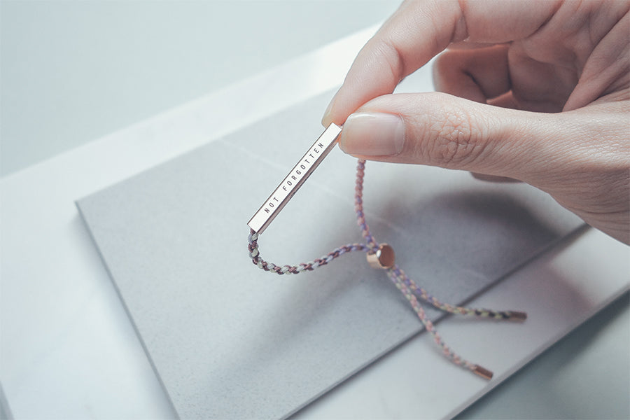 Personalised Braided Band Bracelet message example by J&Co Foundry