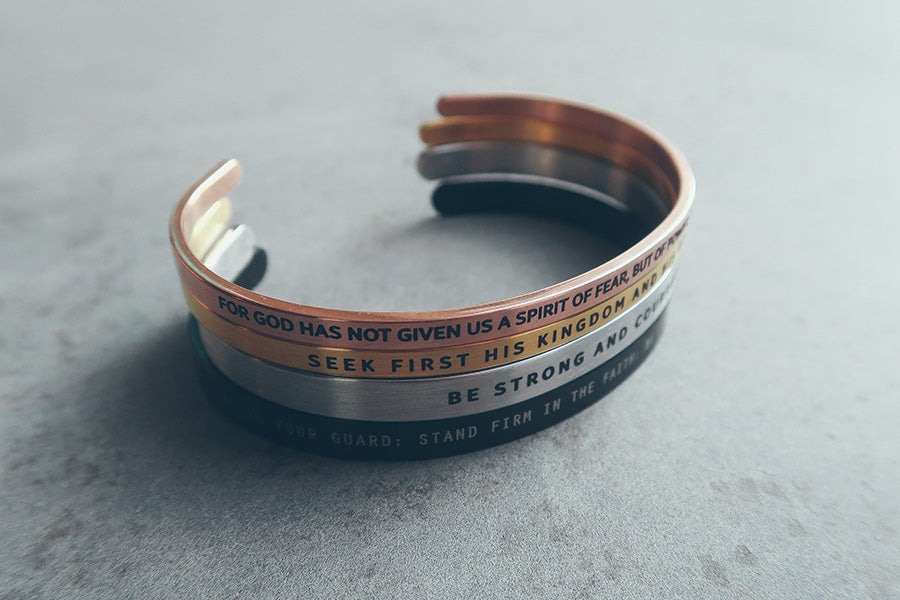 Personalised Christian verse band by J&Co Foundry