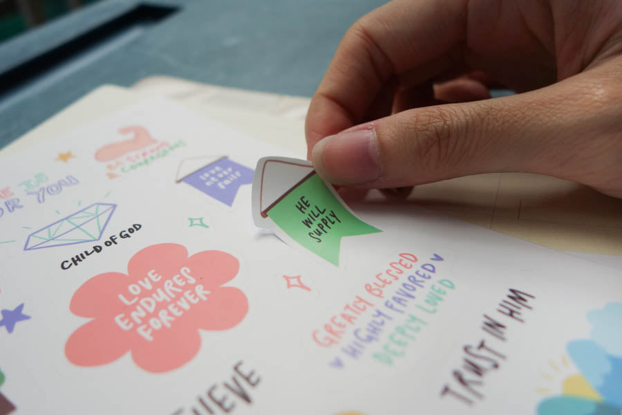 Believe | Journaling Sticker Sheet - Stickers by The Commandment Co, The Commandment Co , Singapore Christian gifts shop