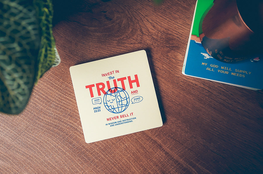 Invest In The Truth {Coasters} - coasters by The Commandment Co, The Commandment Co , Singapore Christian gifts shop