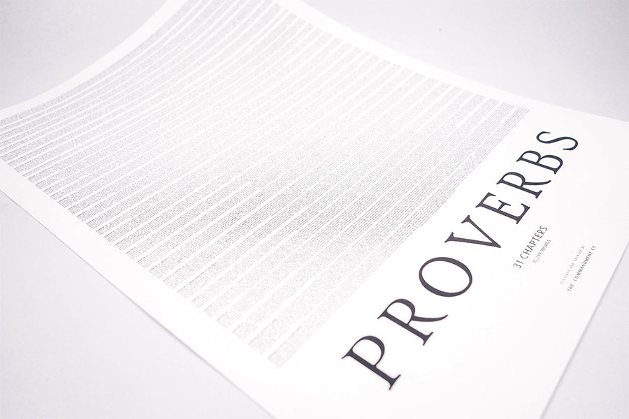 Book of Proverbs {Poster} - Posters by The Commandment Co, The Commandment Co , Singapore Christian gifts shop