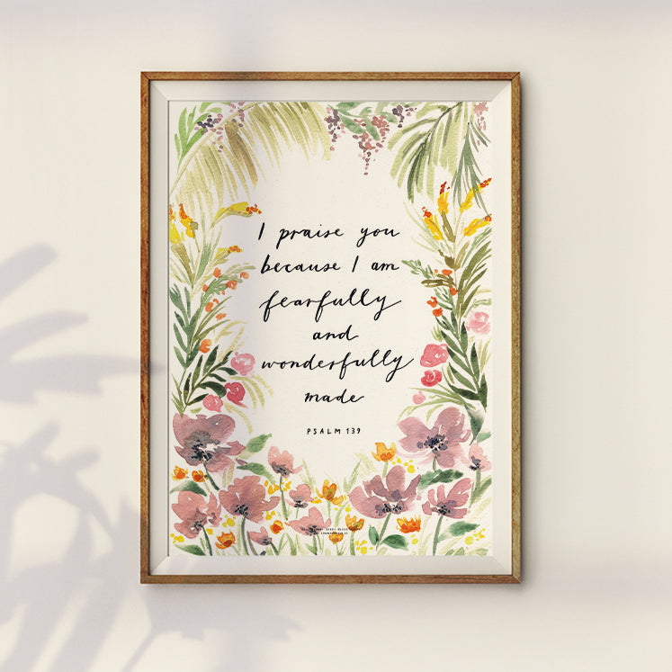 Fearfully And Wonderfully Made {Poster} - Posters by Love The Ark, The Commandment Co , Singapore Christian gifts shop