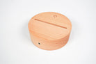 Real wood grain base with LED lights for acrylic night light
