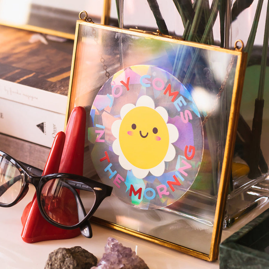 Joy Comes in the Morning | Suncatcher Sticker - Window Decal by The Brave Assembly, The Commandment Co , Singapore Christian gifts shop