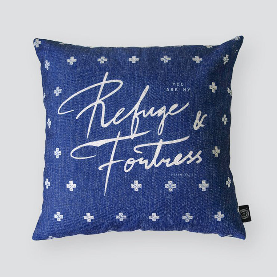 Refuge & Fortress {Cushion Cover} - Cushion Covers by The Commandment, The Commandment Co , Singapore Christian gifts shop