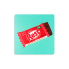 Rest Chocolate Bar Christian wooden coaster inspired by Matthew 11:28.
