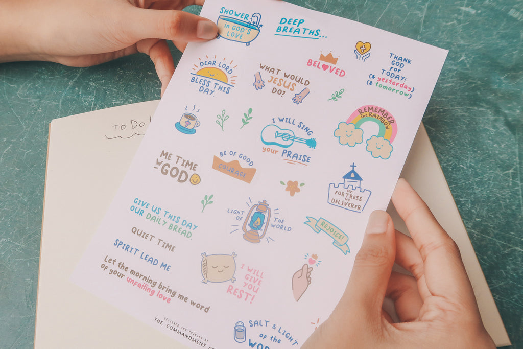 Rest | Journaling Sticker Sheet - Stickers by The Commandment Co , The Commandment Co , Singapore Christian gifts shop