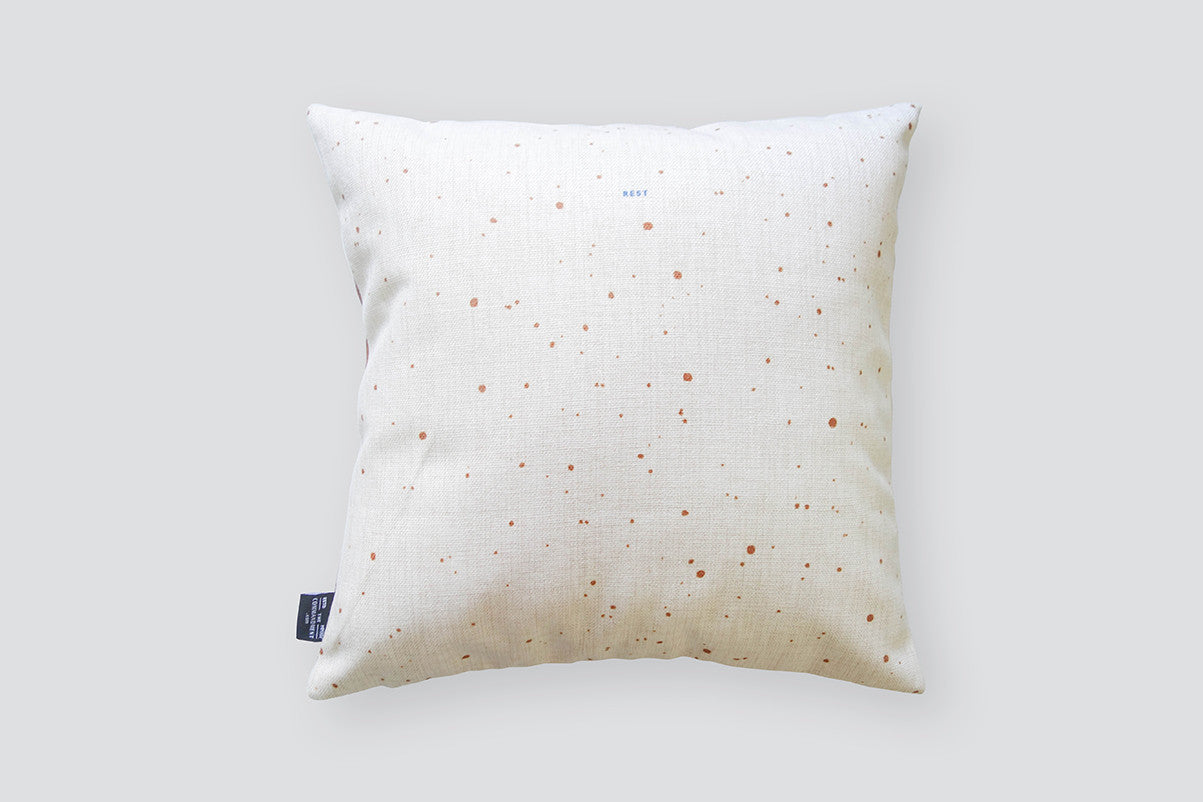 Back design of the Rest Christian cushion cover